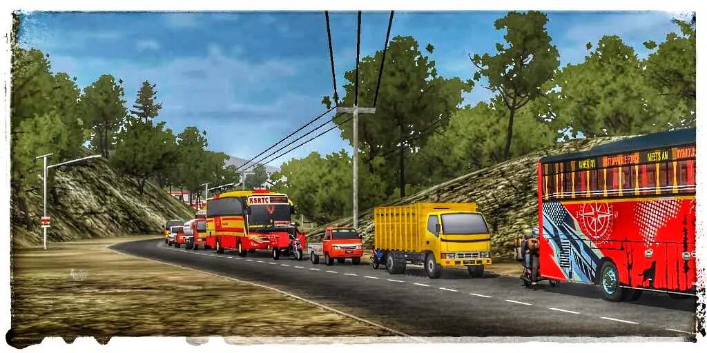 BUSSID V3.3.3 Obb Realistic Graphics Mod + Kerala Traffic